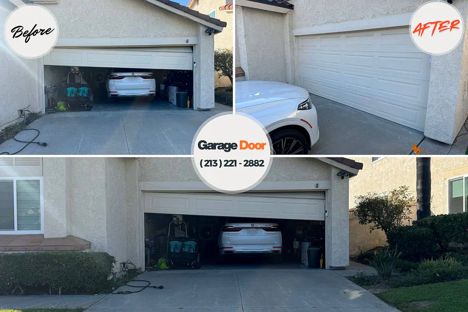 Before and after: garage door repair North Myrtle Beach, SC